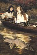 James Tissot On the Thames a Heron (nn01) oil on canvas